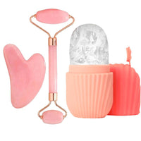 Facial Ice Roller and Scraping Board Set 7